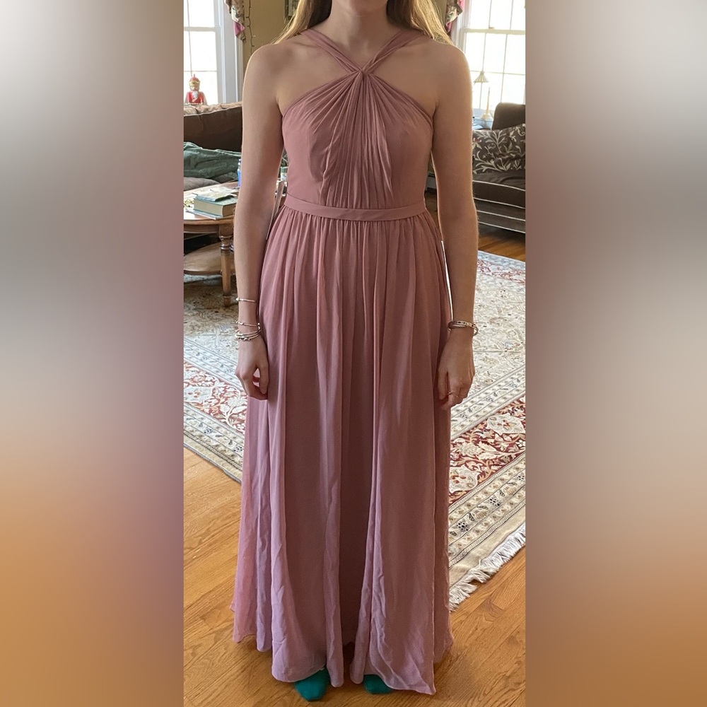 Azazie Jacey Dusty Rose bridesmaid dress size A6